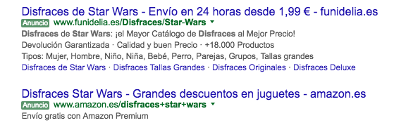 Estudio Disfraz Star Wars en otromarketing.es